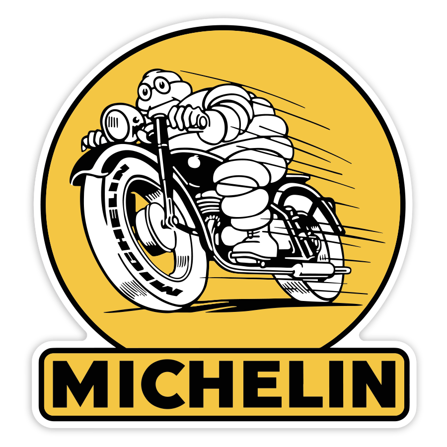 Adesivi per Auto e Moto: Michelin Moto Dorata