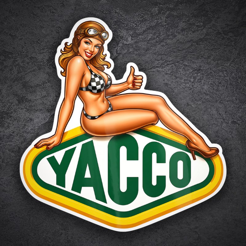 Adesivi per Auto e Moto: Ragazza Pin-Up Racing