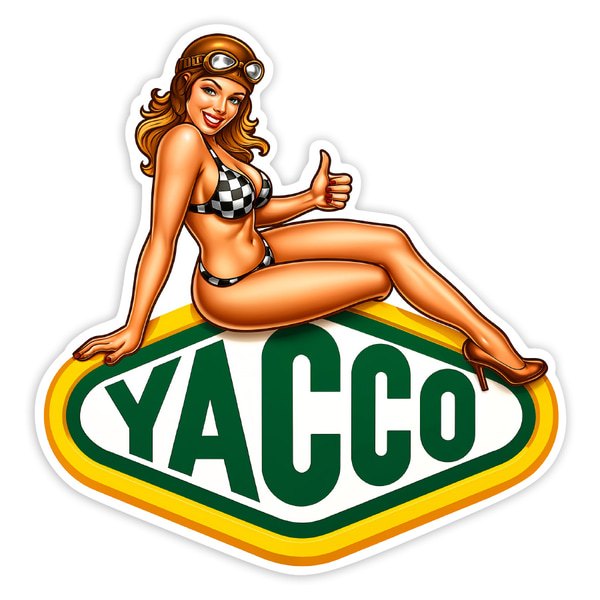 Adesivi per Auto e Moto: Ragazza Pin-Up Racing