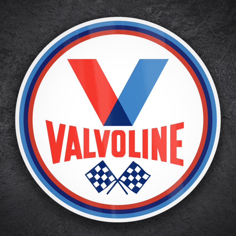 Adesivi per Auto e Moto: Valvoline Bandiere a Scacchi