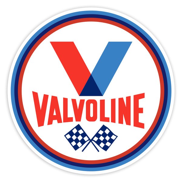 Adesivi per Auto e Moto: Valvoline Bandiere a Scacchi