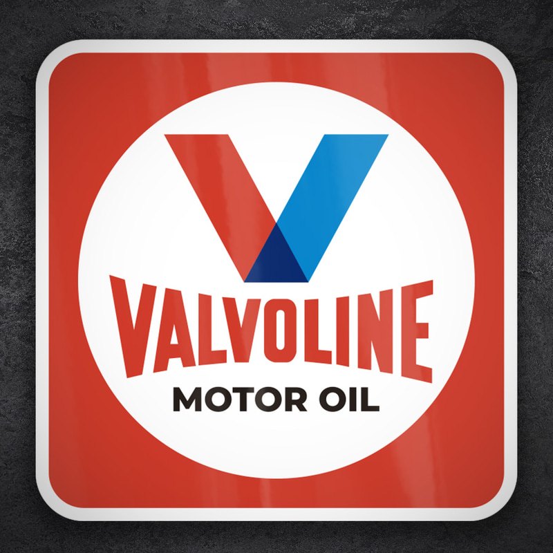 Adesivi per Auto e Moto: Valvoline Olio Motore Retrò