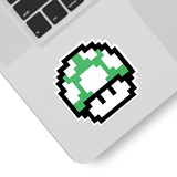 Adesivi per Auto e Moto: Mario Bros Seta Seta Pixel Verde 3
