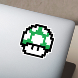 Adesivi per Auto e Moto: Mario Bros Seta Seta Pixel Verde 4
