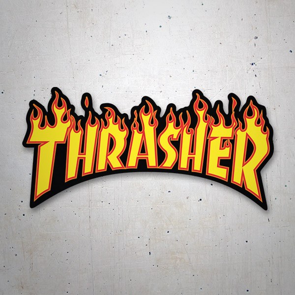 Adesivi per Auto e Moto: Thrasher Logo fiammeggiare