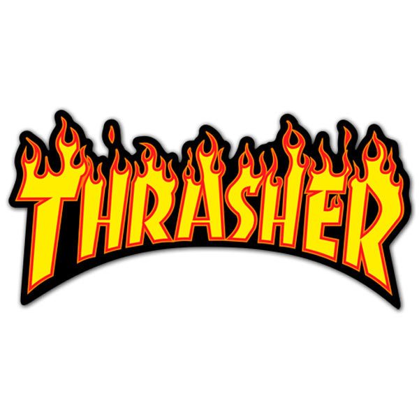 Adesivi per Auto e Moto: Thrasher Logo fiammeggiare