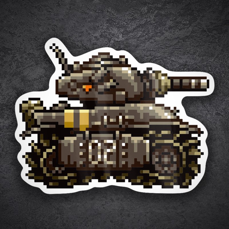 Adesivi per Auto e Moto: Carro Armato Metal Slug SV-001 Pixel