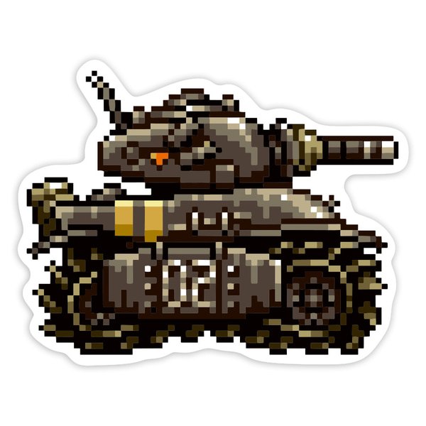 Adesivi per Auto e Moto: Carro Armato Metal Slug SV-001 Pixel