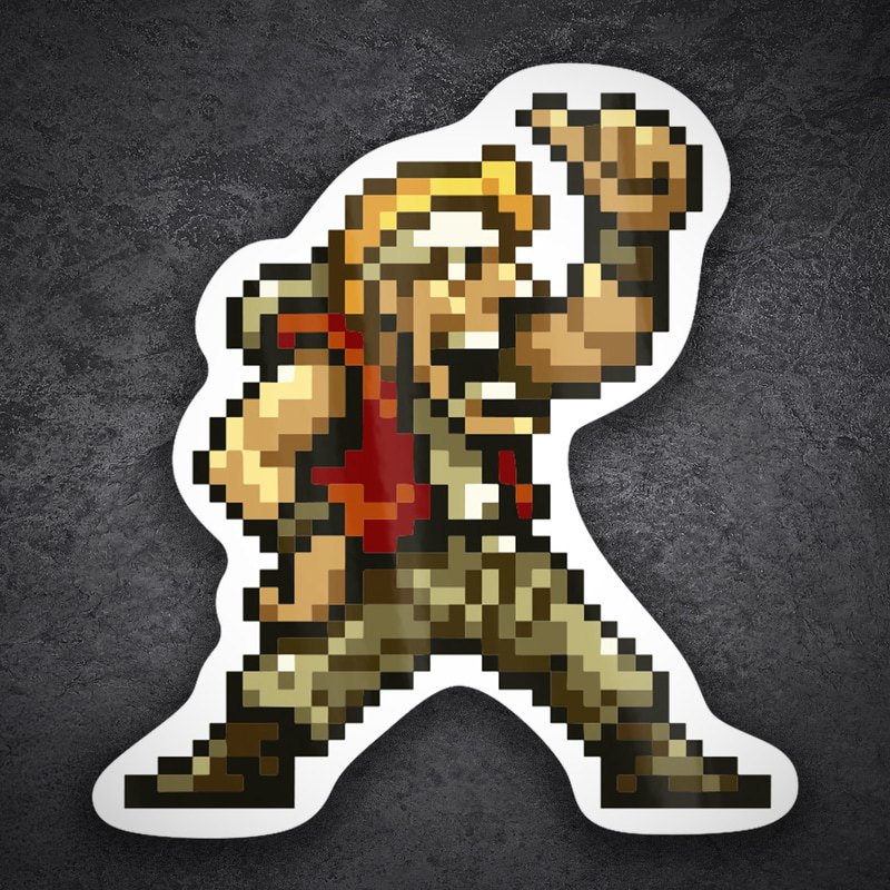 Adesivi per Auto e Moto: Marco Rossi Metal Slug Pixel