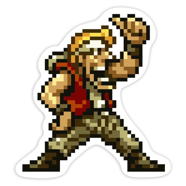 Adesivi per Auto e Moto: Marco Rossi Metal Slug Pixel