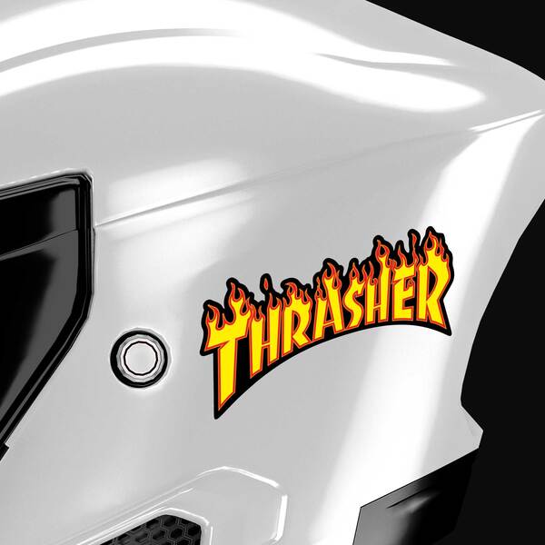 Adesivi per Auto e Moto: Thrasher Logo fiammeggiare