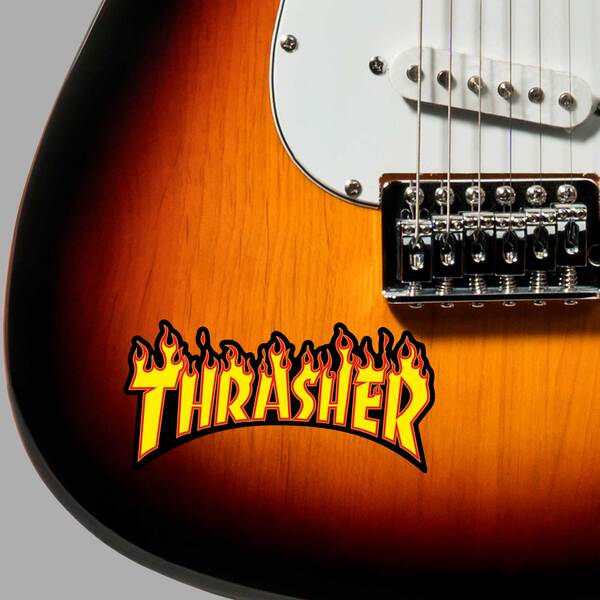 Adesivi per Auto e Moto: Thrasher Logo fiammeggiare