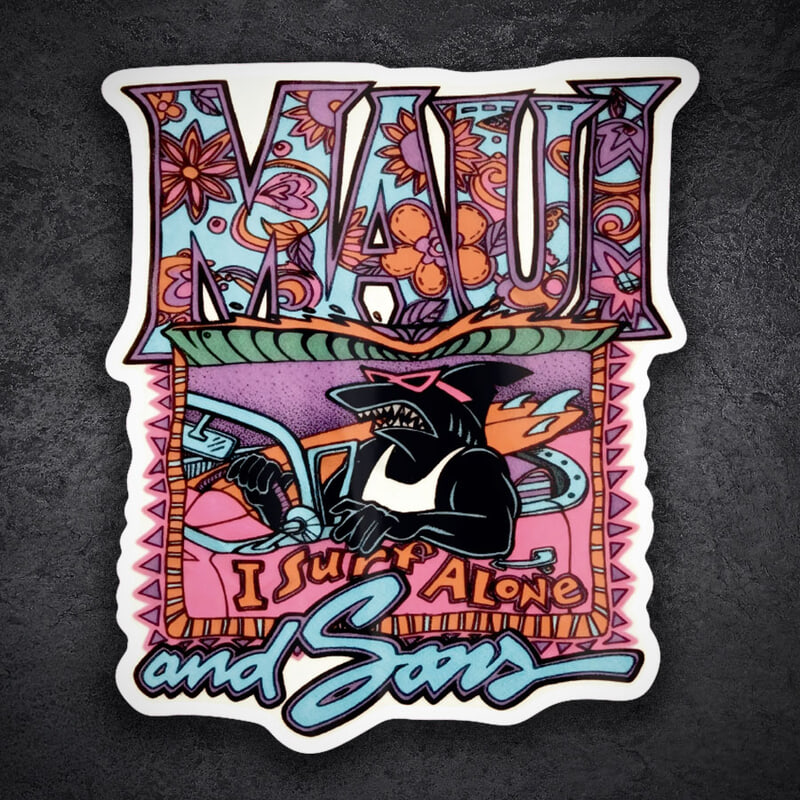 Adesivi per Auto e Moto: Maui and Sons I Surf Alone