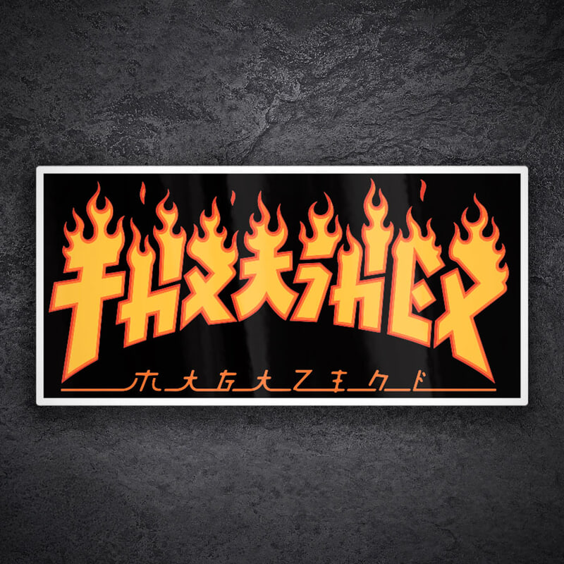 Adesivi per Auto e Moto: Thrasher Logo Giapponese