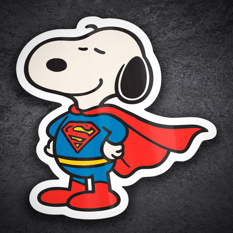 Adesivi per Auto e Moto: Snoopy Superman