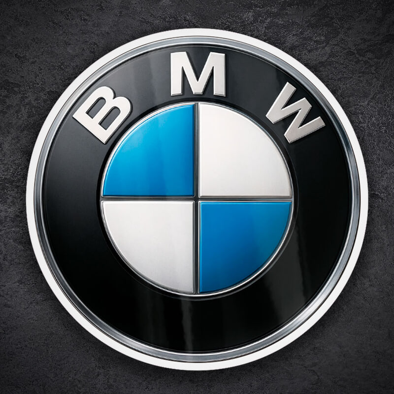 Adesivi per Auto e Moto: Logo BMW Classico in Cerchio Diviso