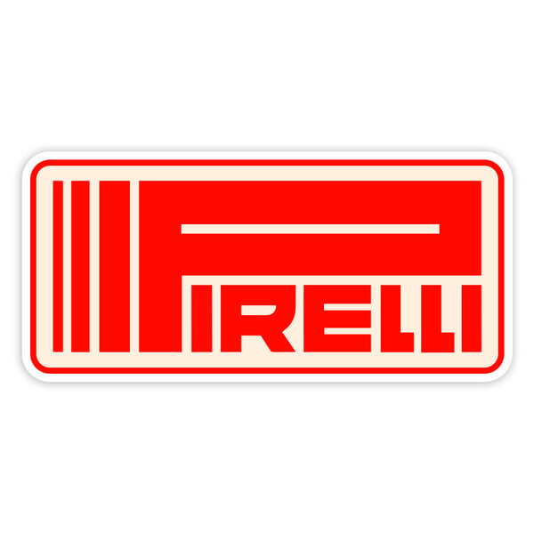 Adesivi per Auto e Moto: Logo Pirelli Classico Rosso