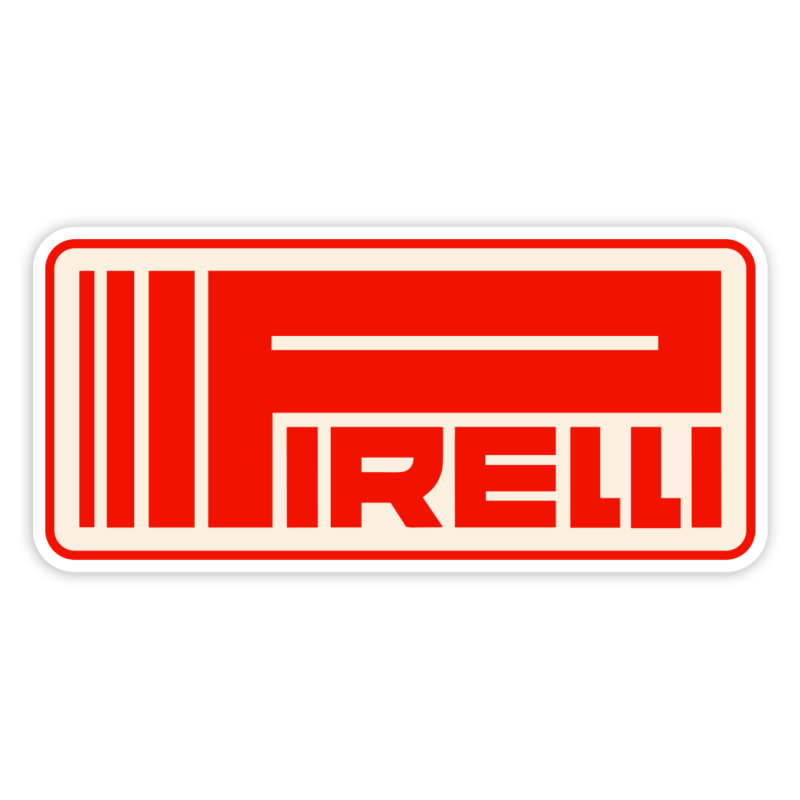 Adesivi per Auto e Moto: Logo Pirelli Classico Rosso