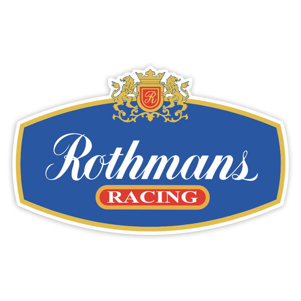 Adesivi per Auto e Moto: Rothmans Racing con Logotipo in Corsivo