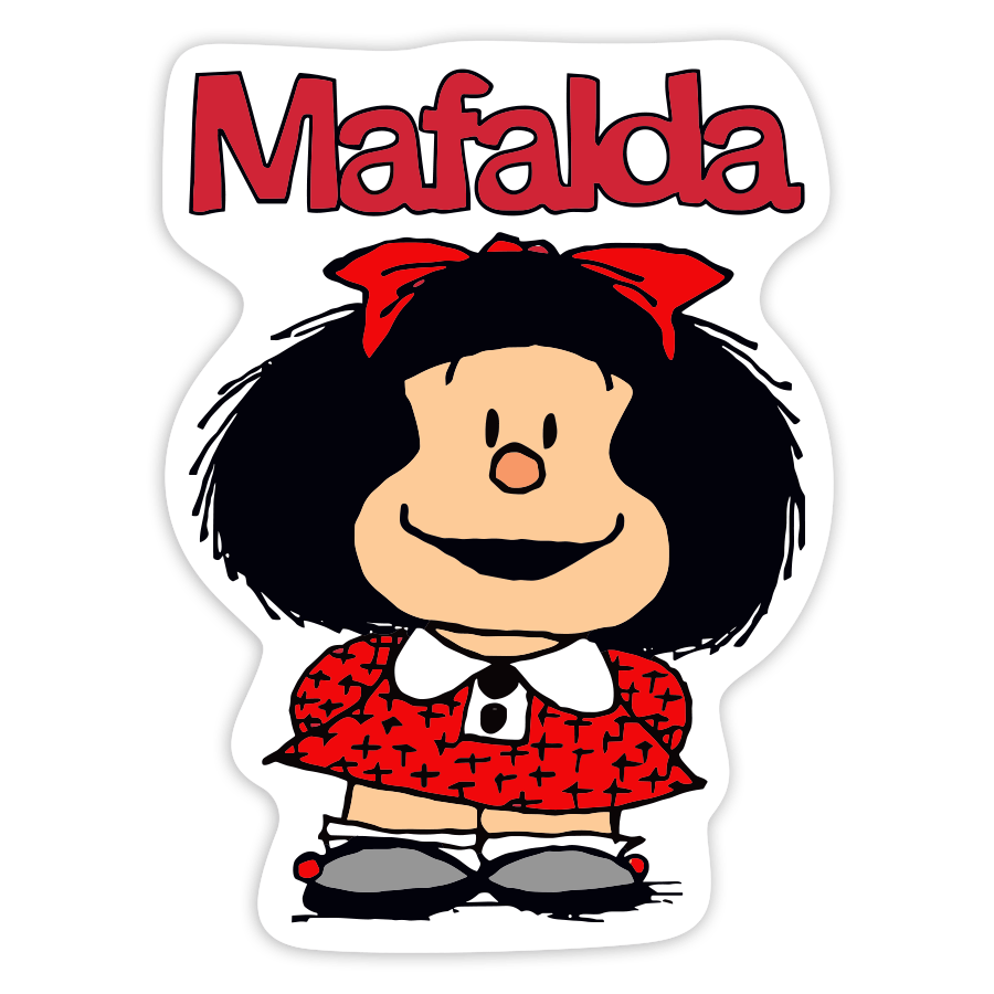 Adesivi per Auto e Moto: Mafalda Sorridente