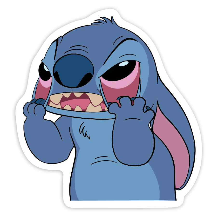 Adesivi per Auto e Moto: Stitch Arrabbiato