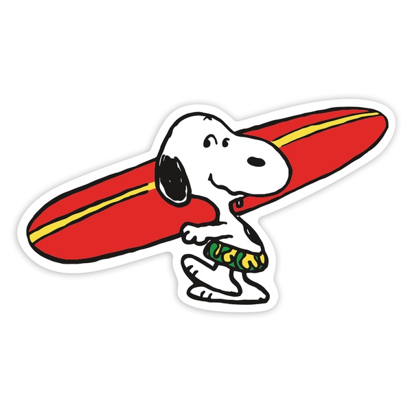Adesivi per Auto e Moto: Snoopy Surf