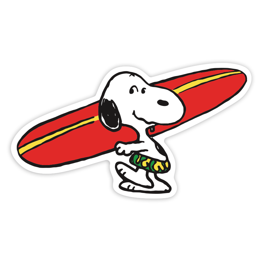 Adesivi per Auto e Moto: Snoopy Surf
