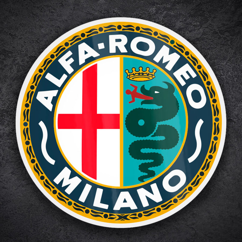 Adesivi per Auto e Moto: Emblema Alfa Romeo Milano
