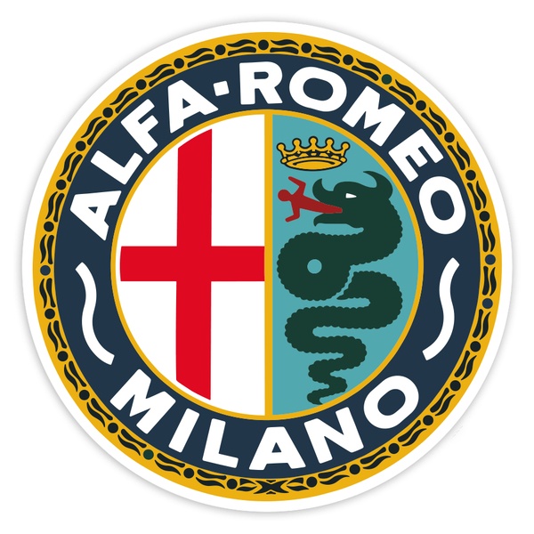 Adesivi per Auto e Moto: Emblema Alfa Romeo Milano