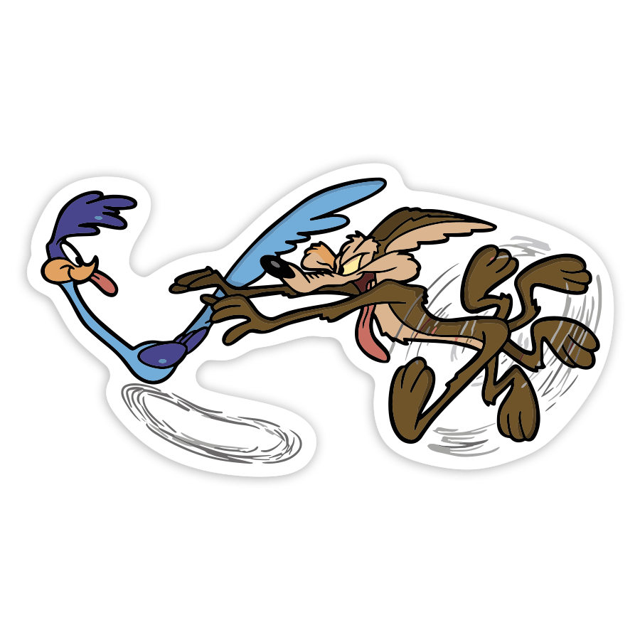 Adesivi per Auto e Moto: Road Runner e Coyote