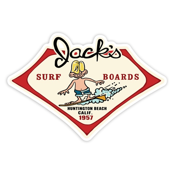 Adesivi per Auto e Moto: Jack’s Surf Boards 1957