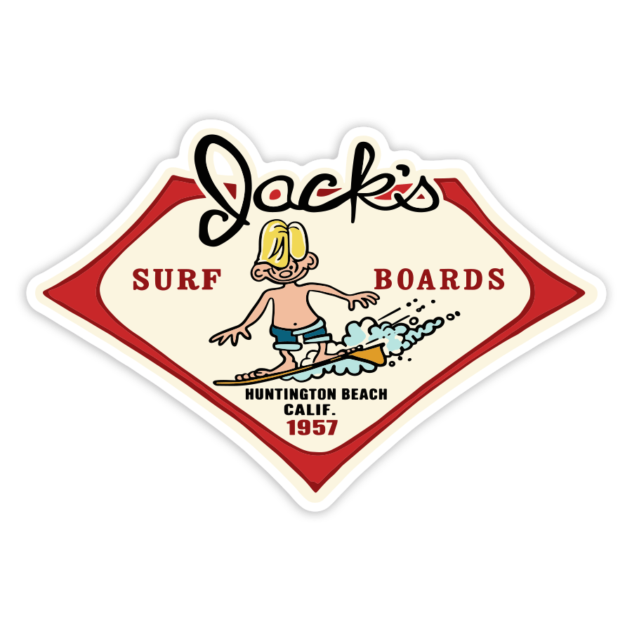 Adesivi per Auto e Moto: Jack’s Surf Boards 1957
