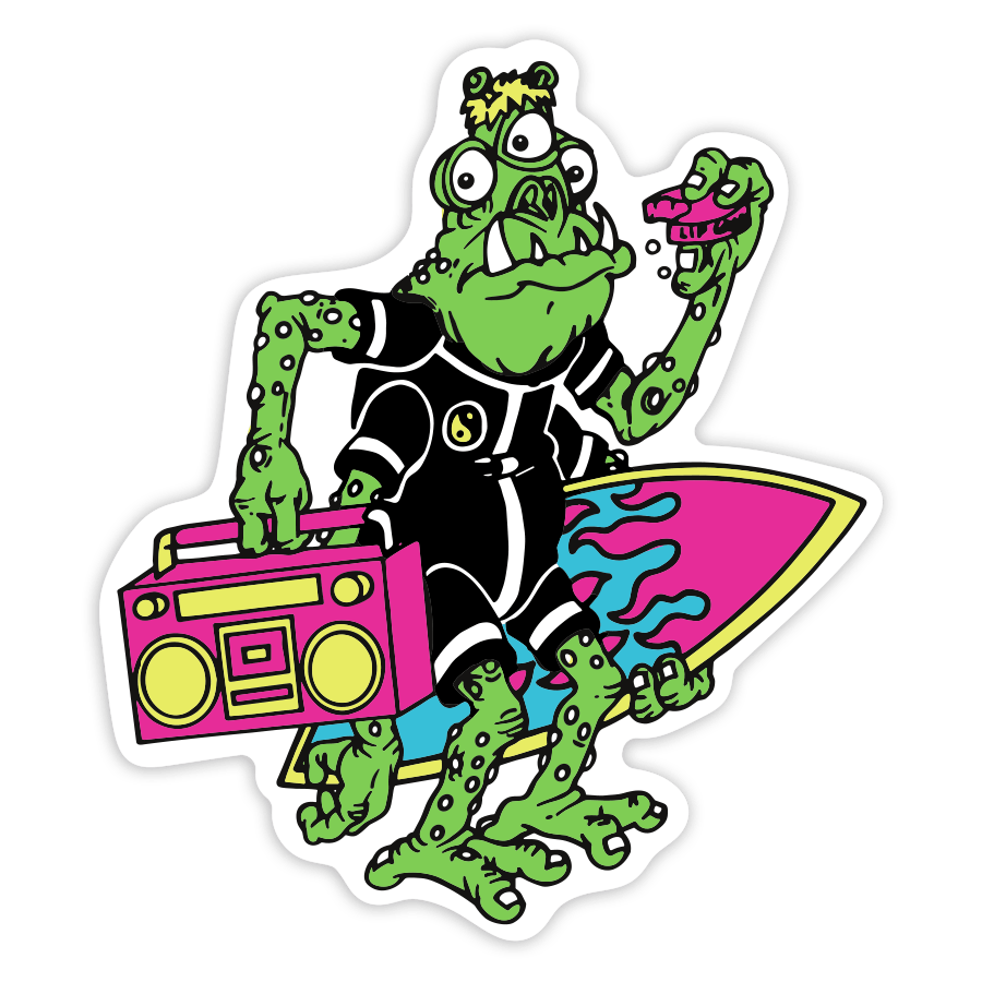 Adesivi per Auto e Moto: Surf Alien Punk