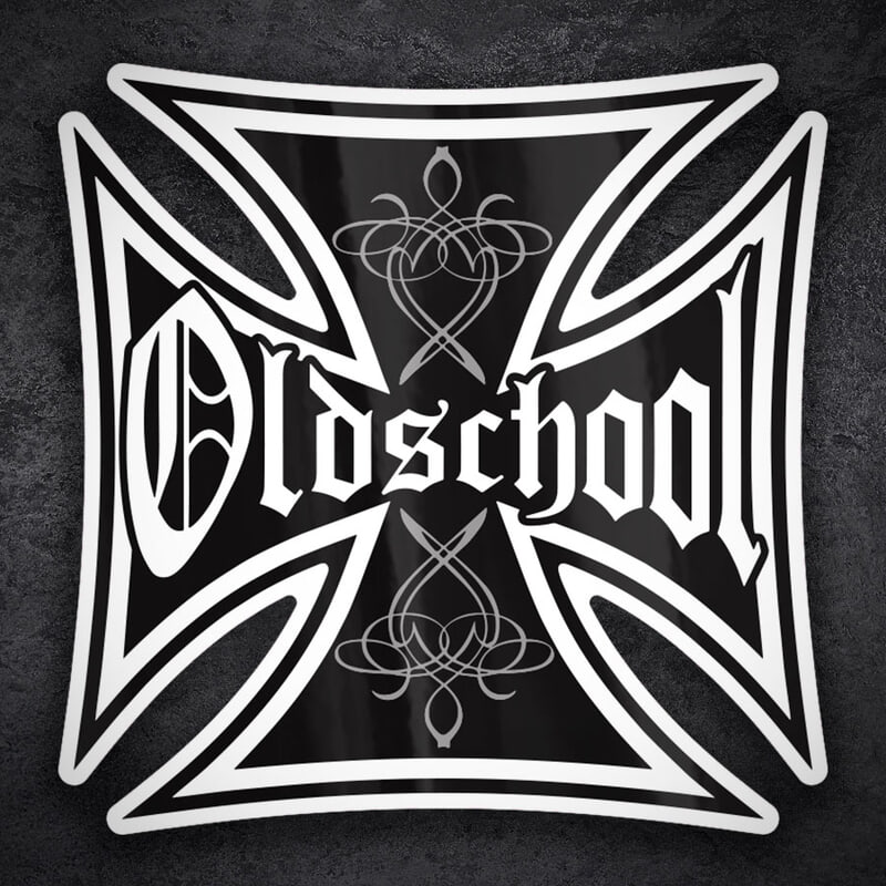 Adesivi per Auto e Moto: Oldschool Cruz di Ferro