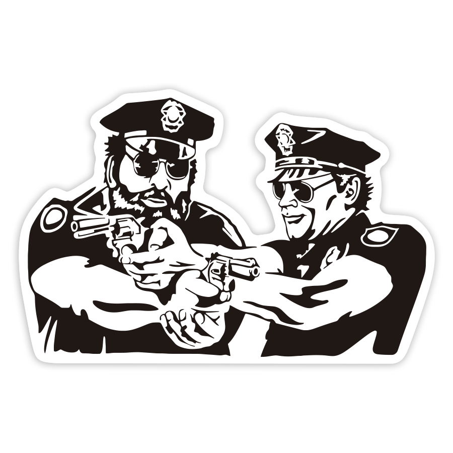 Adesivi per Auto e Moto: Bud Spencer e Terence Hill Polizia