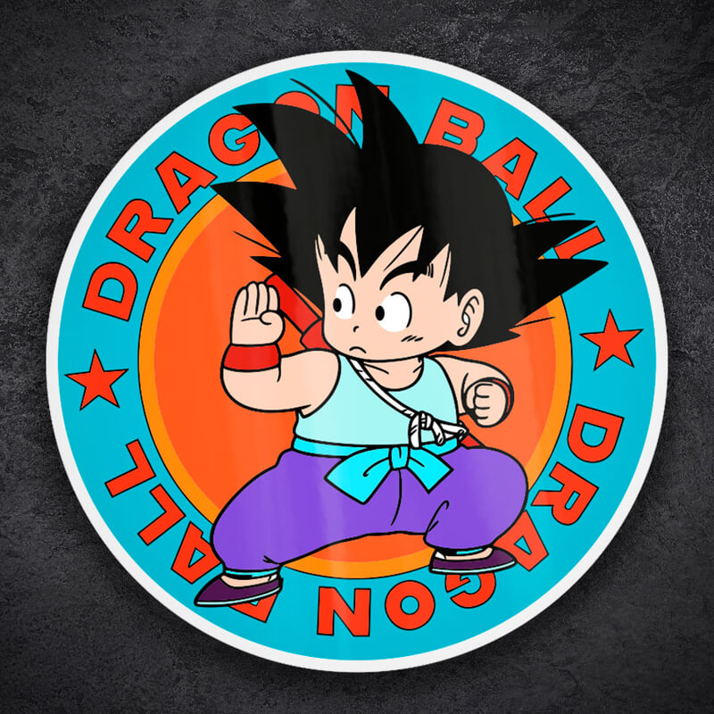 Adesivi per Auto e Moto: Dragon Ball Goku Bambino Combattente