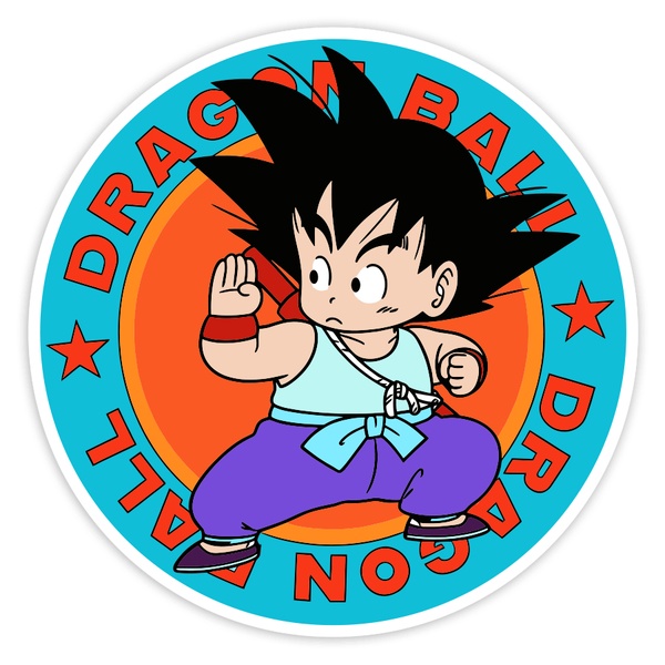 Adesivi per Auto e Moto: Dragon Ball Goku Bambino Combattente