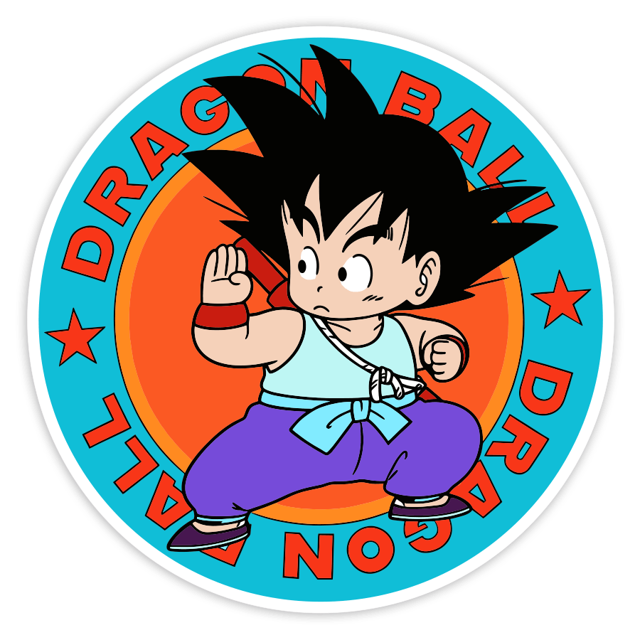 Adesivi per Auto e Moto: Dragon Ball Goku Bambino Combattente