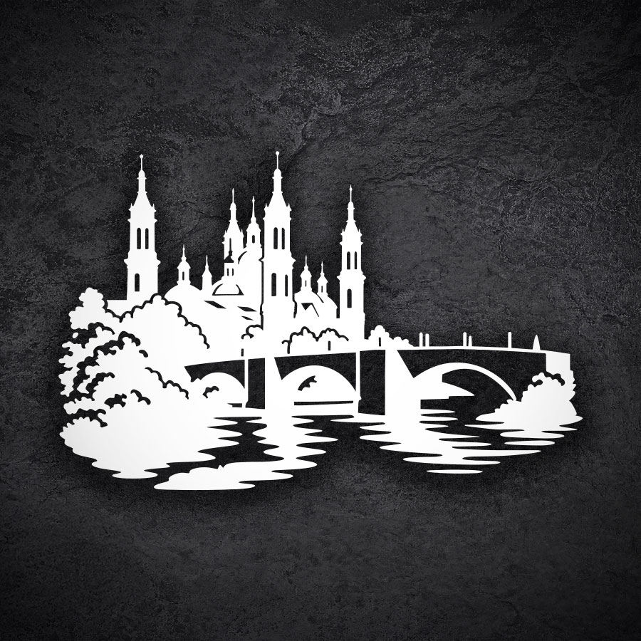 Adesivi per Auto e Moto: Basilica del Pilar Saragozza