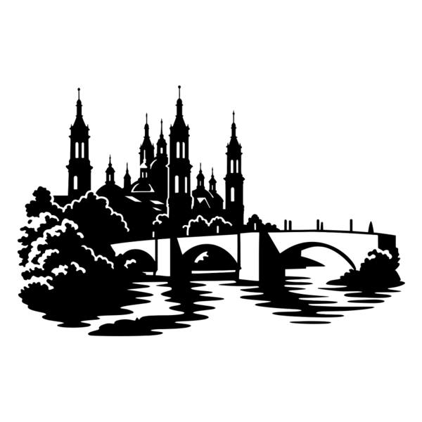Adesivi per Auto e Moto: Basilica del Pilar Saragozza
