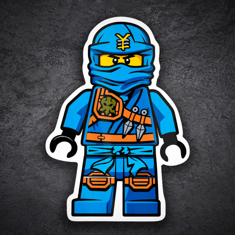 Adesivi per Auto e Moto: Lego Ninjago Jay Blu