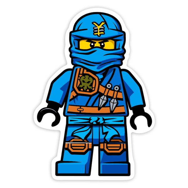 Adesivi per Auto e Moto: Lego Ninjago Jay Blu