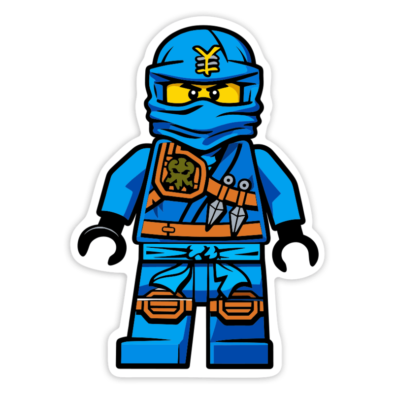 Adesivi per Auto e Moto: Lego Ninjago Jay Blu