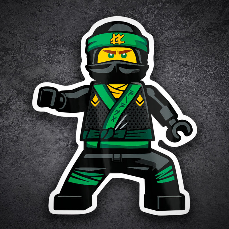 Adesivi per Auto e Moto: Lego Ninjago Lloyd Verde