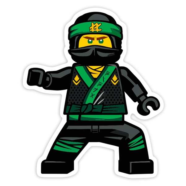 Adesivi per Auto e Moto: Lego Ninjago Lloyd Verde