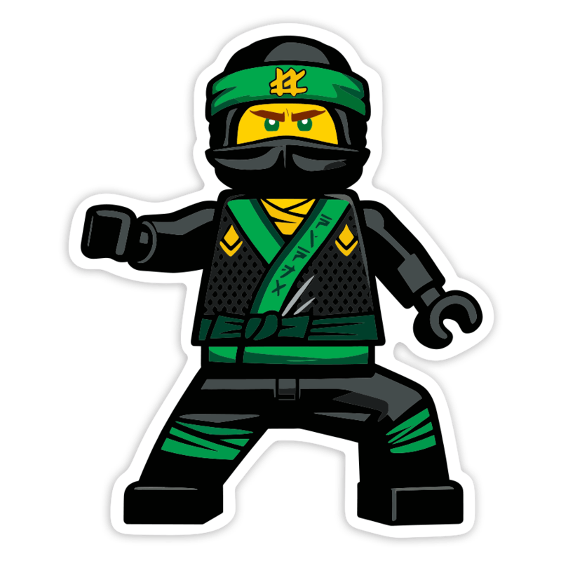 Adesivi per Auto e Moto: Lego Ninjago Lloyd Verde