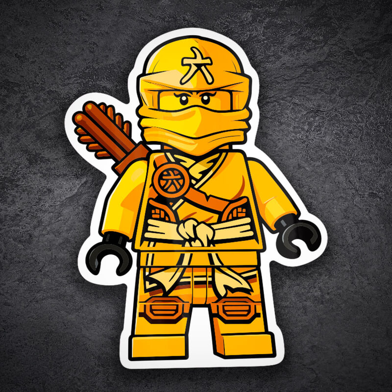 Adesivi per Auto e Moto: Lego Ninjago Cole Giallo