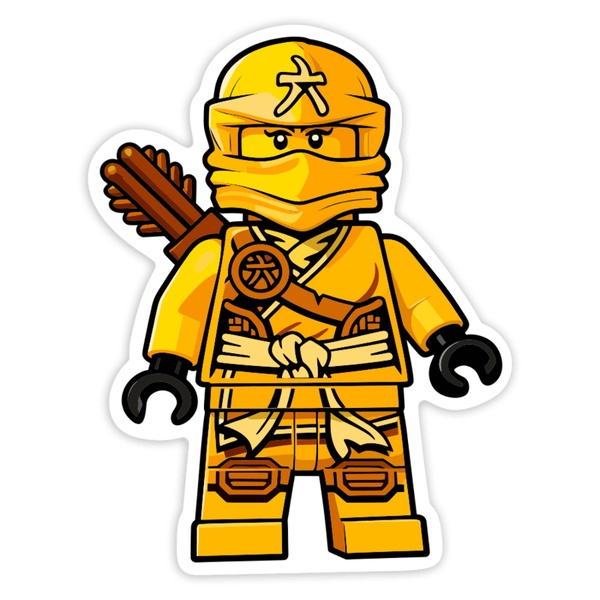 Adesivi per Auto e Moto: Lego Ninjago Cole Giallo