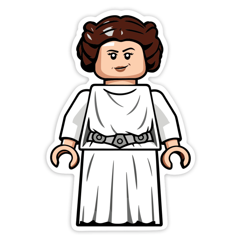 Adesivi per Auto e Moto: Lego Star Wars Principessa Lei