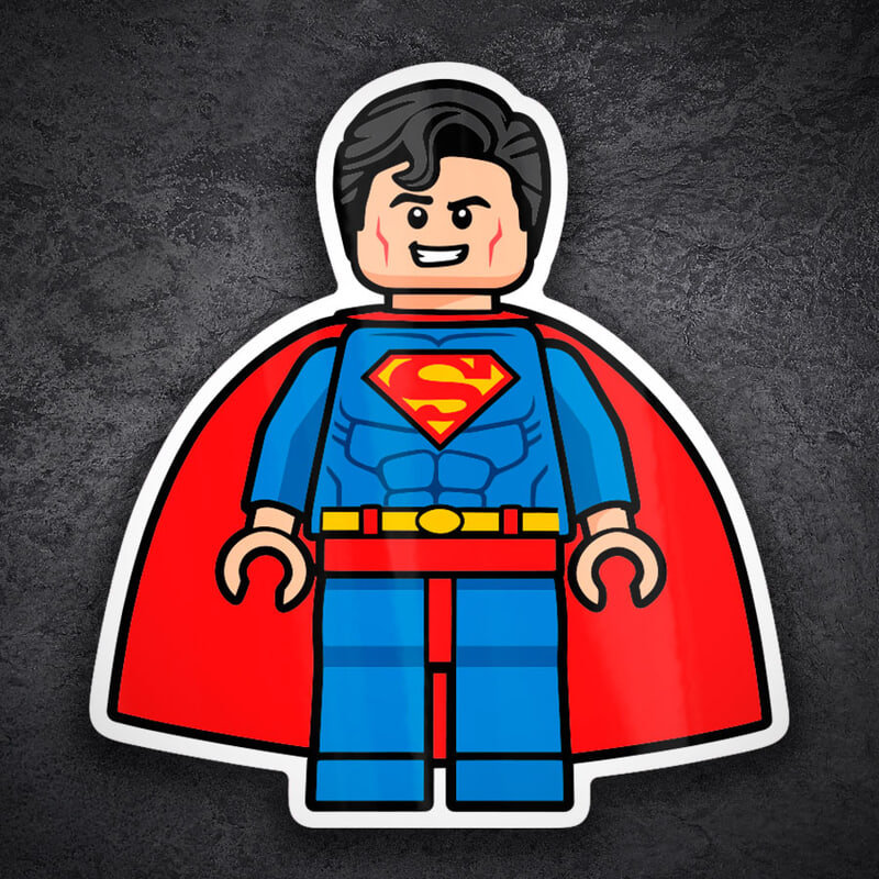 Adesivi per Auto e Moto: Lego DC Superman